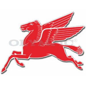 Olympic Equipment Mobil Oil Pegasus Reproduction Metal Cut Out Sign. 47x36 (With Watermark) O-RG4437P