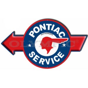 Olympic Equipment Pontiac Service Garage Art Reproduction Man Cave Metal Sign 20.5×35.5 With Watermark O-RVG114S