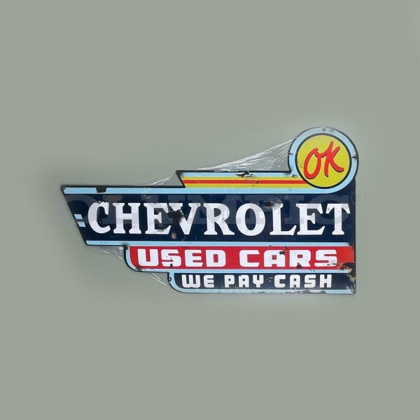 Chevrolet Used Cars Cutout Vintage Metal Sign 23.5x13 O-RVG4854S Olympic Equipment (2)